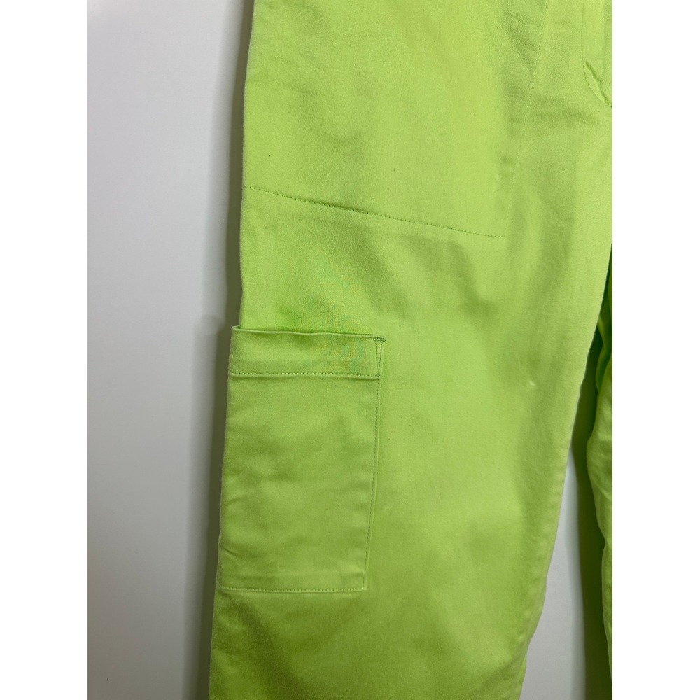 Vintage Y2K Lilly Pulitzer Lime Green Cropped Cargo Capri Pants Womens 8 - Picture 5 of 15